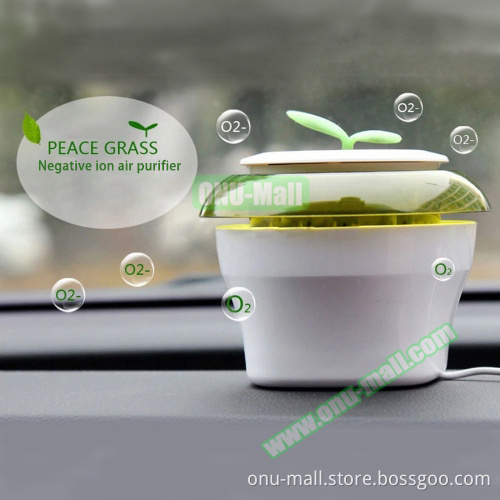 Car Auto Potted Plant Shape Cigarette Lighter Air Purifier Freshener Air Cleaner